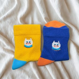 [台日聯名款襪] 旅する猫店長機能短襪